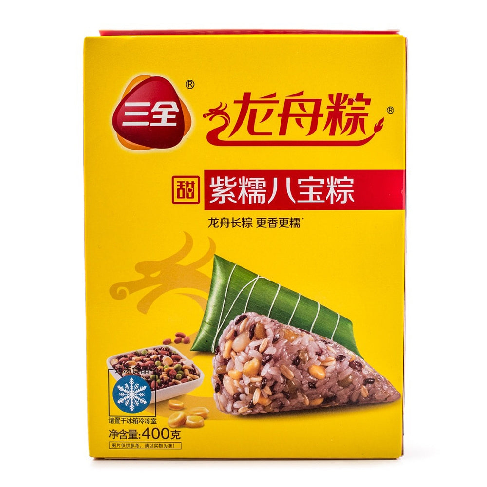 Sanquan Frozen Black Glutinous Rice EightTreasure Zongzi 400g