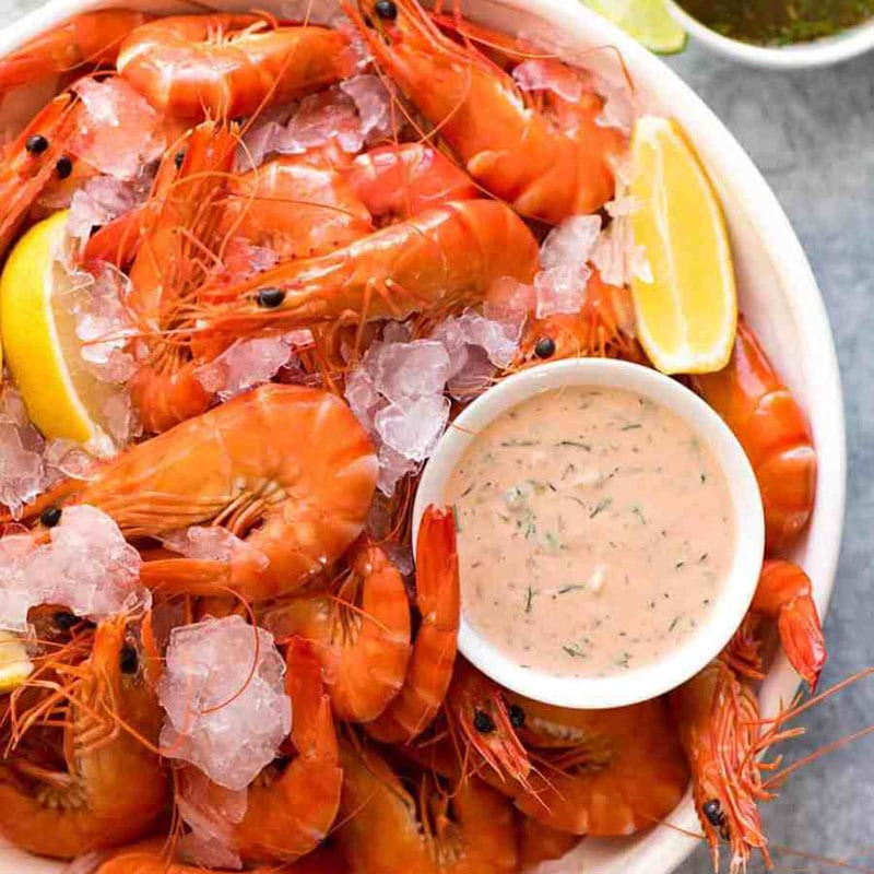 Ommi's Frozen Cooked Tiger Prawns with Thousand Island Dressing 800g Umall Australia's