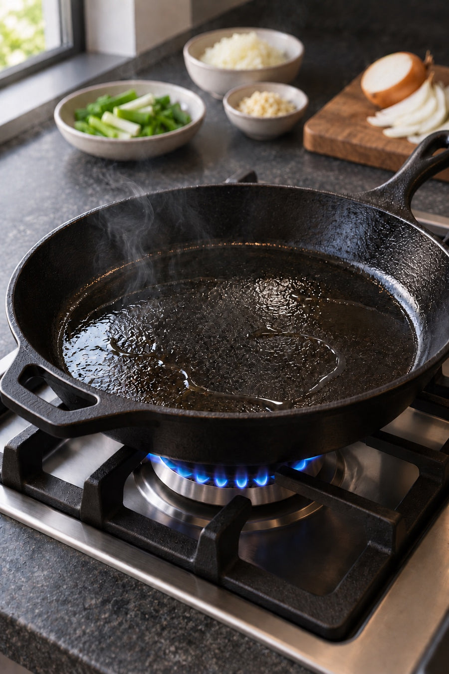 Beef Bulgogi, Korean BBQ Beef at Home, step 4: Heat the pan