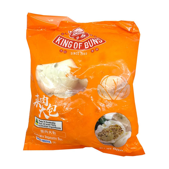 Bánh Bao Thập Cẩm King of Buns 600 g (4 cái) – bánh bao đông lạnh nhân thịt rau