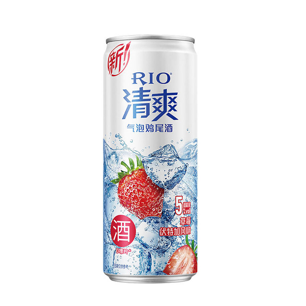 Bebida Rio RIO Refreshing Sparkling Cocktail Red-faced Strawberry Vodka 5% Alcoho ...