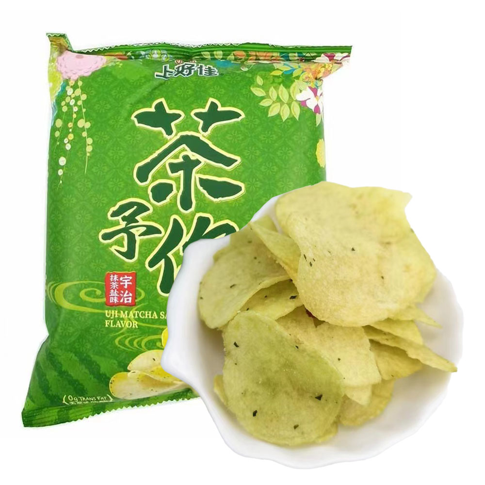 Oish Ridges Oishi Garden Potato Chips - Uji Matcha Salt Flavor 70g – Umall ...