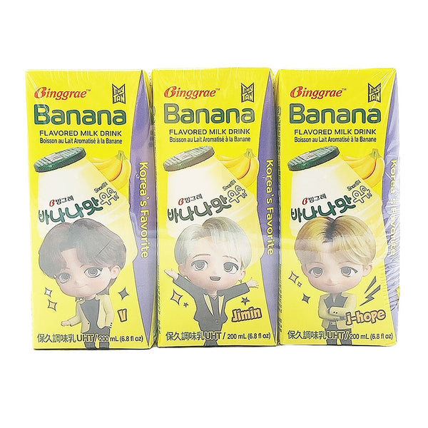 Sữa Chuối Binggrae 200 mL × 6 hộp – sữa Hàn Quốc vị chuối