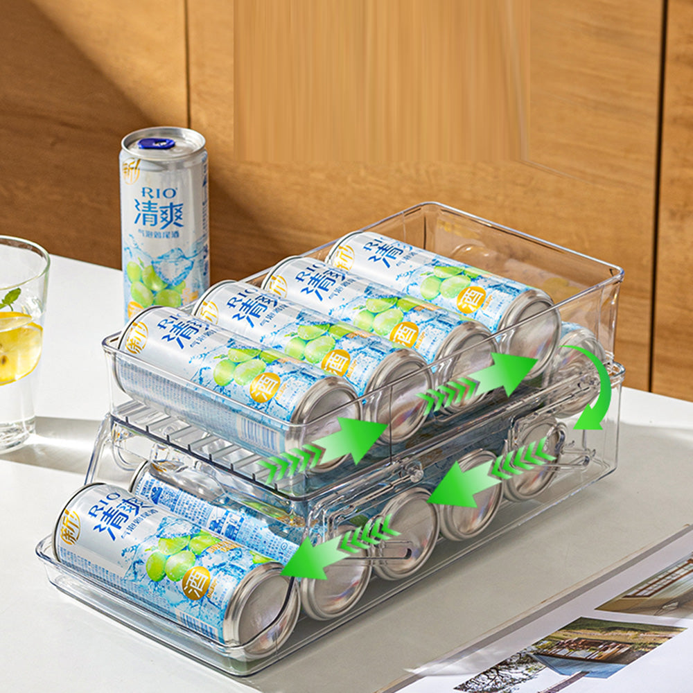 Khay Đựng Lon Tủ Lạnh 2 Tầng SweetHome 1 cái – ngăn kéo tự động làm đầy
