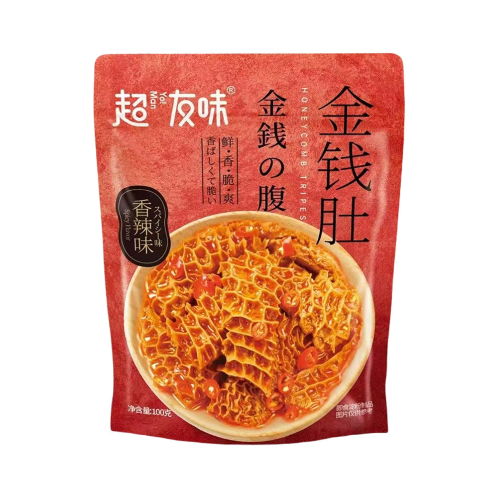 Chaoyouwei-Spicy-Plant-Based-Honeycomb-Tripe-(Konjac)-90g---Ready-to-Eat-Konjac-Snack-1