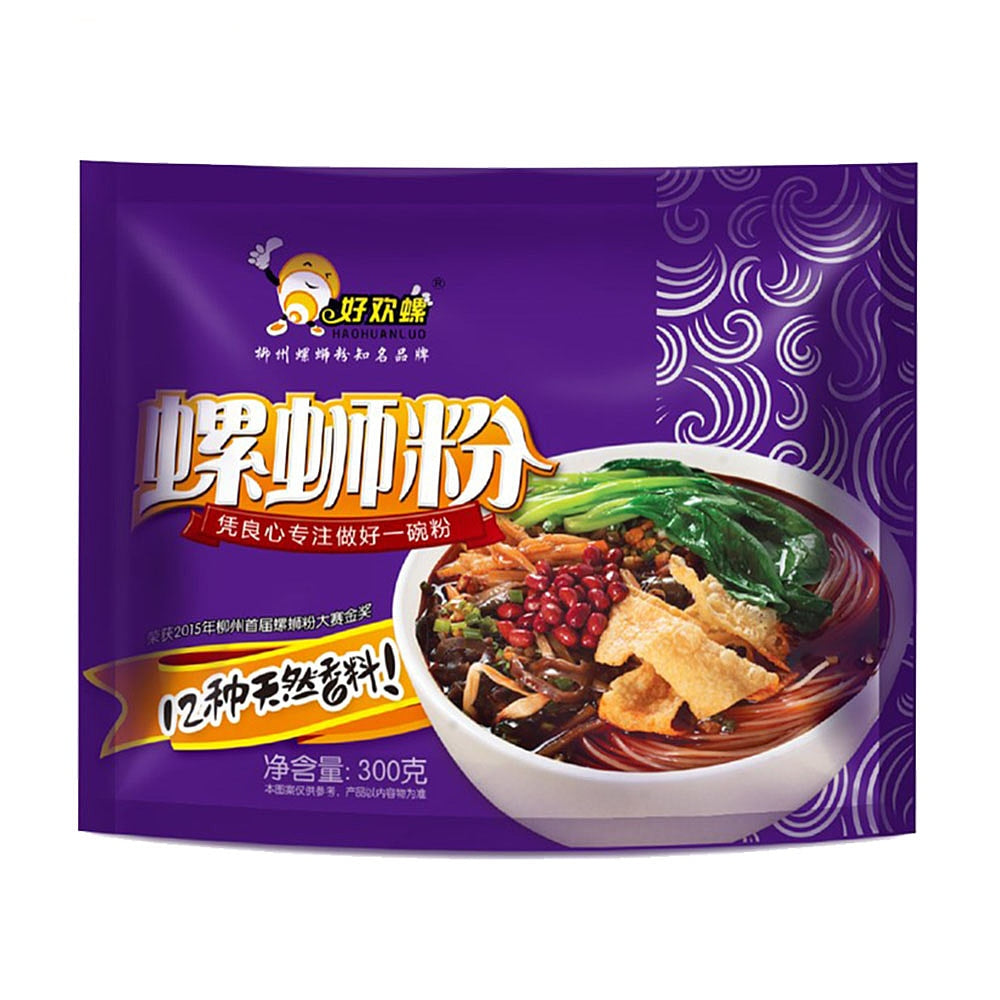 Hao-Huan-Luo-Liuzhou-Snail-Rice-Noodles,-Purple-Packaging,-300g-1