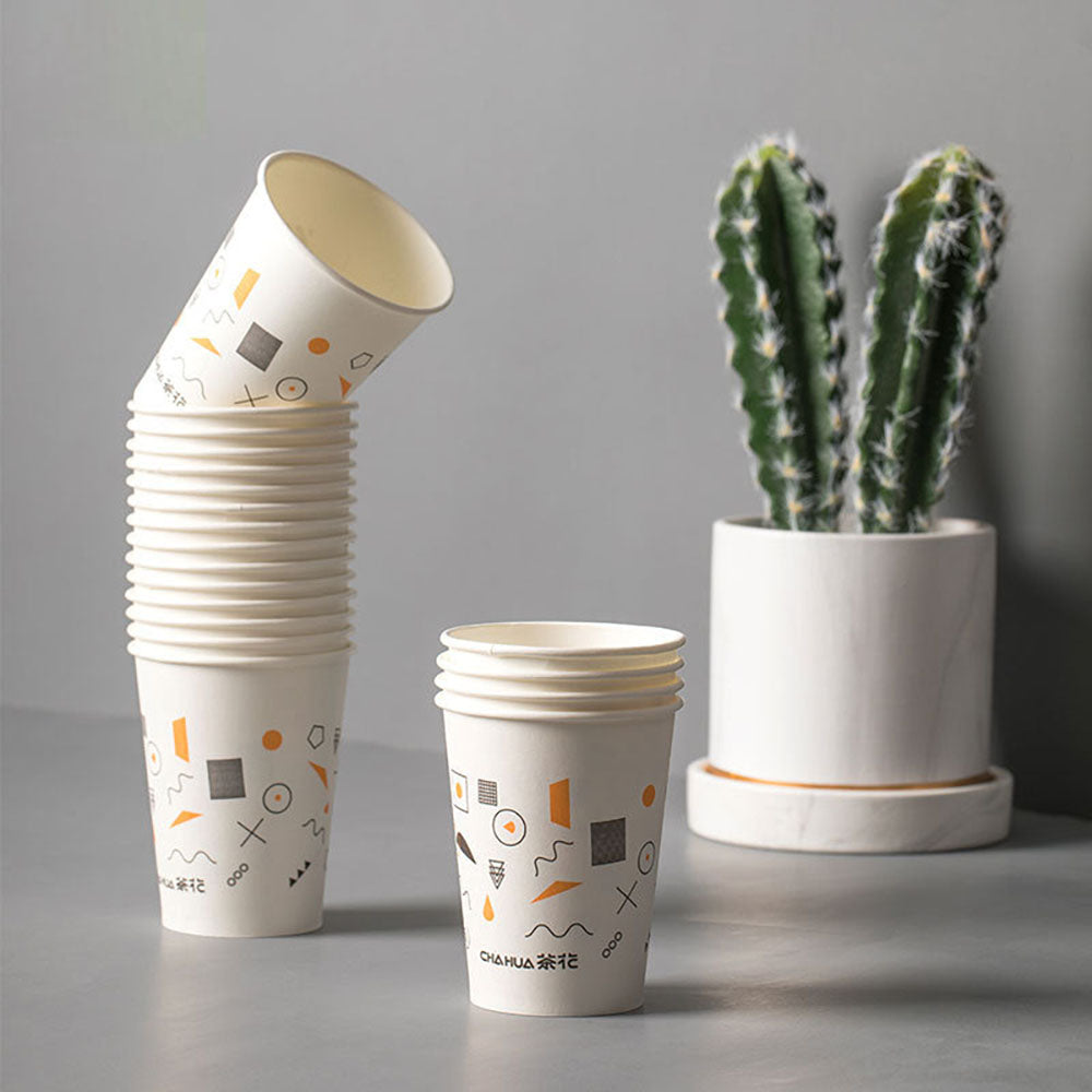 Camellia Medium Size Wax-Free Coated Paper Cups 225ml, Pack of 50 ...