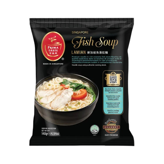 Prima Taste Singapore Fish Soup LaMian 140g - Instant Noodle Soup