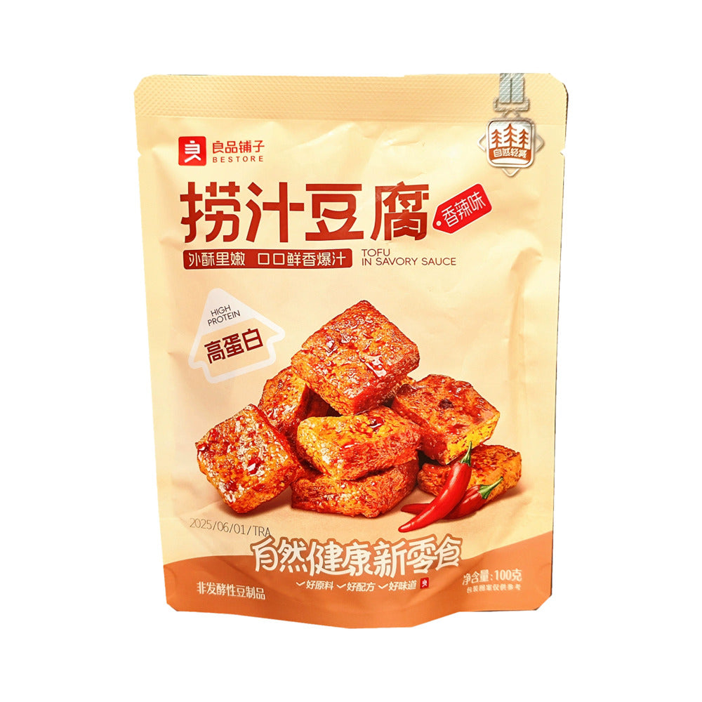 Bestore-Tofu-in-Savory-Sauce-–-Spicy-100g---High-Protein-Tofu-Snack-1