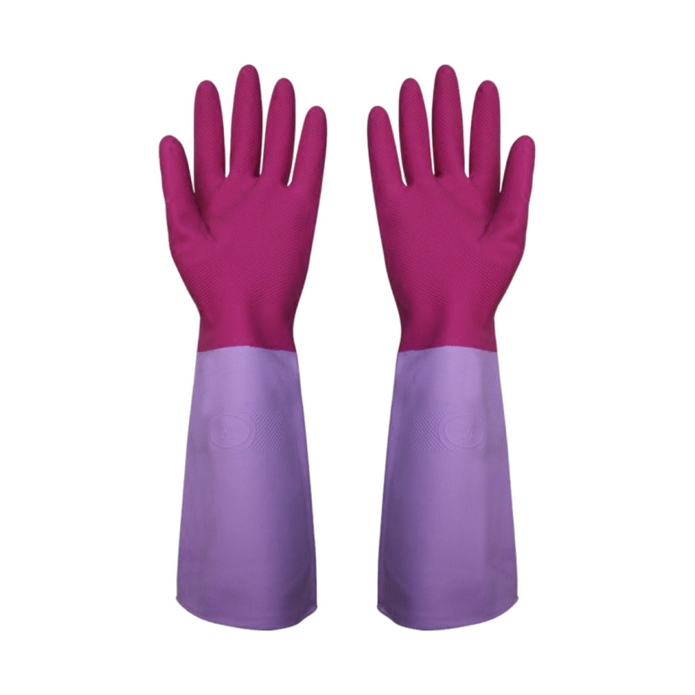 Fleece-Lined-Latex-Household-Gloves-–-Purple-(M),-1-Pair---Dishwashing-&-Cleaning-1
