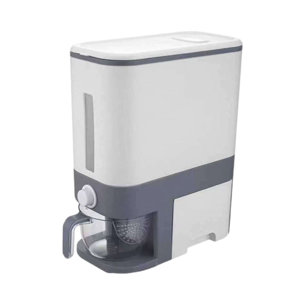 One-Touch Rice Dispenser 12 kg with Measuring Cup – Airtight Grain Sto ...