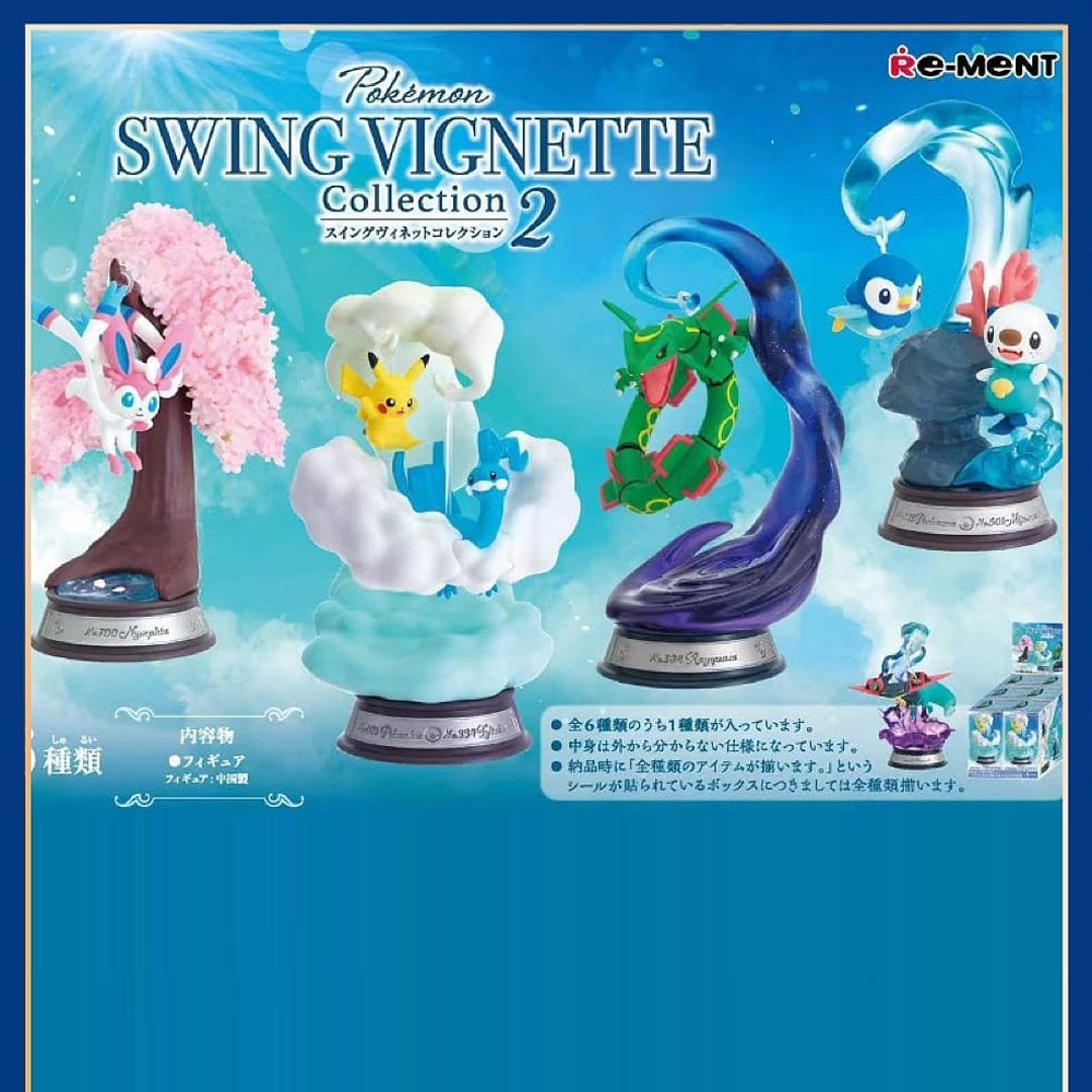 Mô hình treo Pokémon Swing Vignette Collection 2 Re-Ment 1 hộp – blind box ngẫu nhiên