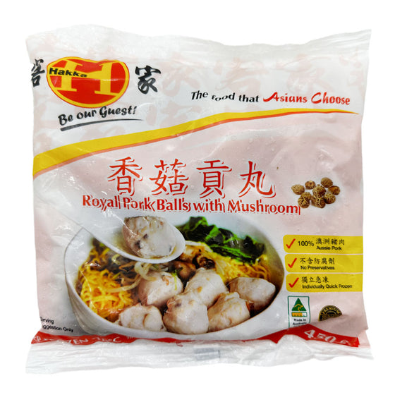 Viên Thịt Heo Nhân Nấm Hakka 450 g – viên nấm thịt cho lẩu, súp & mì