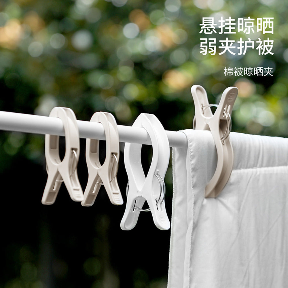 FaSoLa-Large-Quilt-Drying-Clips,-Cream-White-–-6-Pack---Heavy-Duty-Laundry-Pegs-for-Duvets-&-Blankets-1