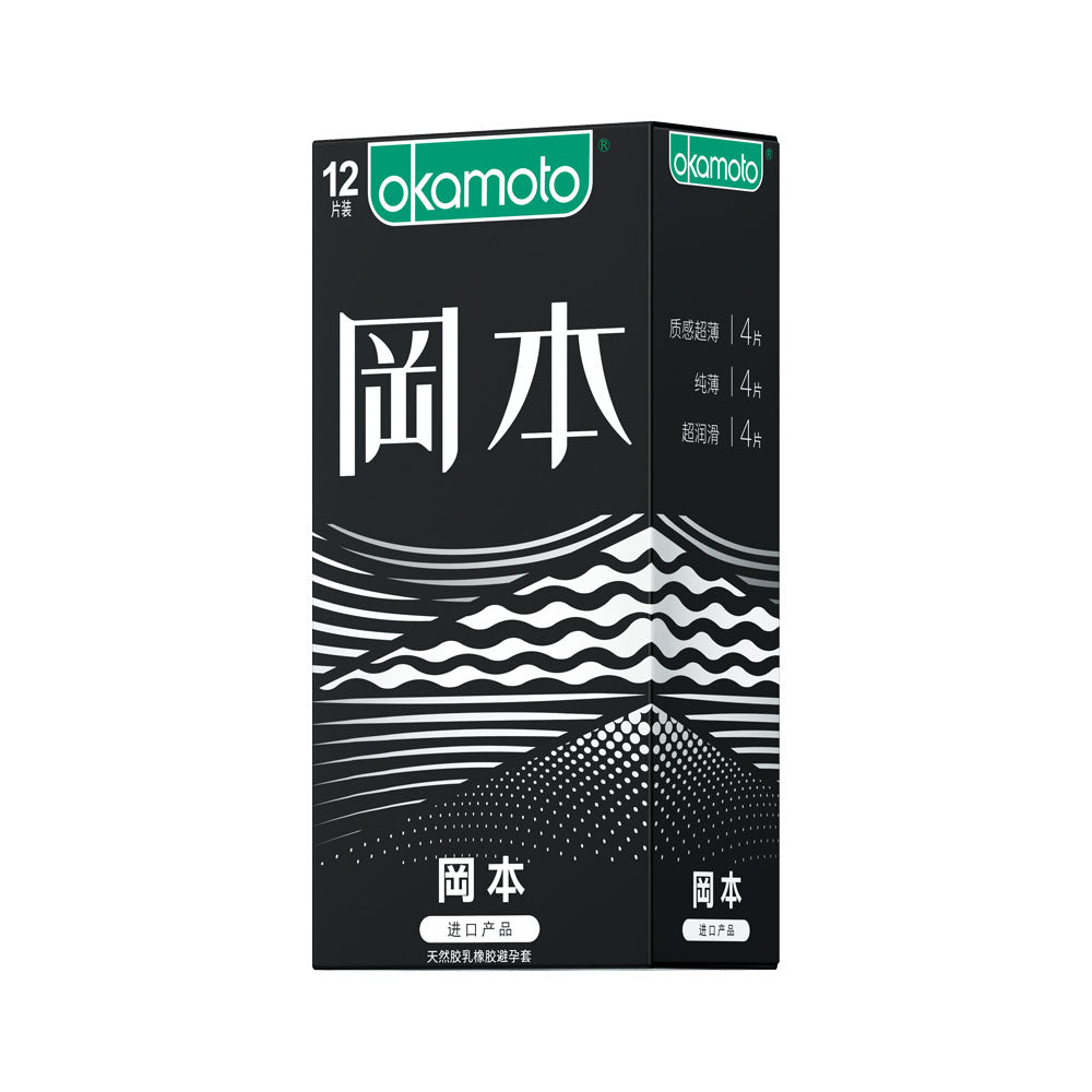Okamoto-SKIN-Series-Premium-3-in-1-Condom-Variety-Pack---12-Count---Ribbed,-Ultra-Thin-&-Extra-Lubricated-1-1