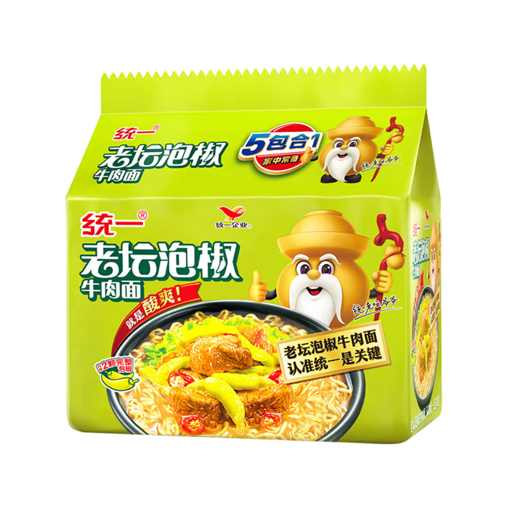 Uni-President-Old-Pickled-Chili-Beef-Instant-Noodles---5-Pack-(102g-each)-1