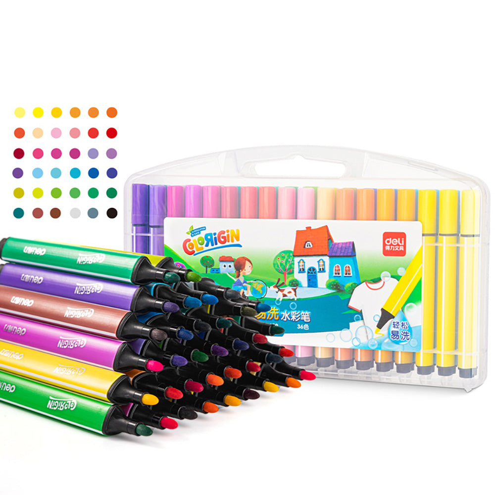 Deli-Washable-Watercolor-Markers---36-Colors-1