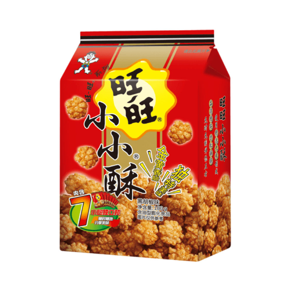 Want-Want-Xiao-Xiao-Su-Black-Pepper-Rice-Crisps-–-7-Individual-Packs-180g-–-Crunchy-Rice-Puffs-Snack-1
