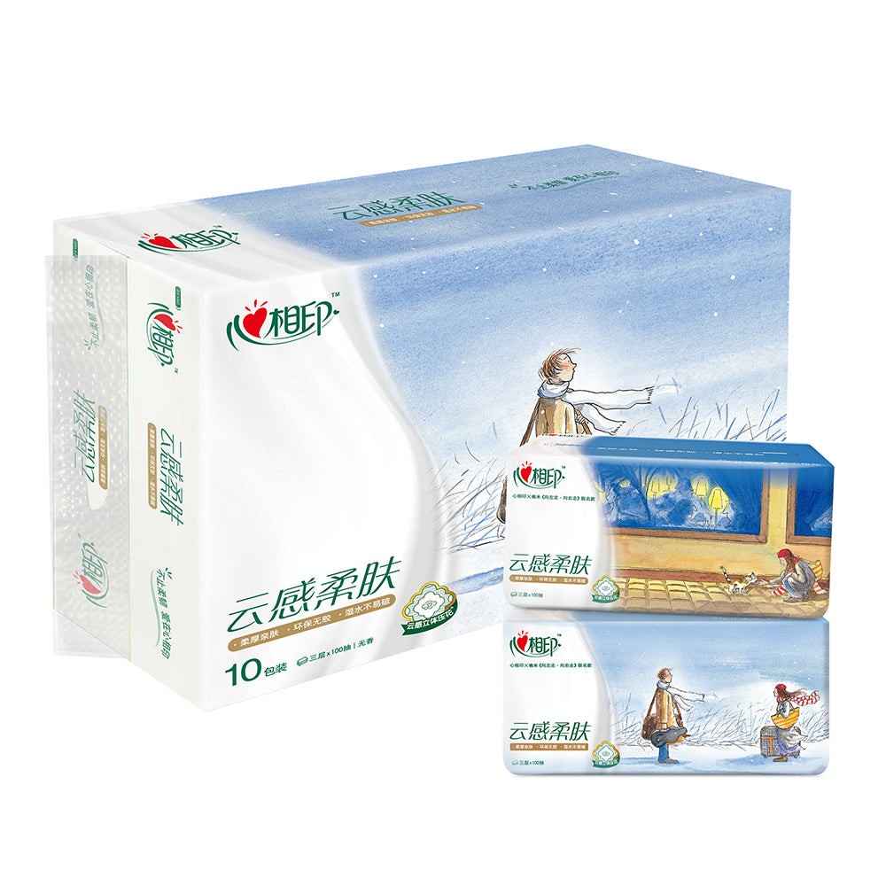 Hearttex-3-Ply-Unscented-Soft-Skin-Tissues---Limited-Edition-"Turn-Left,-Turn-Right"-by-Jimmy-Liao---100-Pulls-x-10-Packs-1