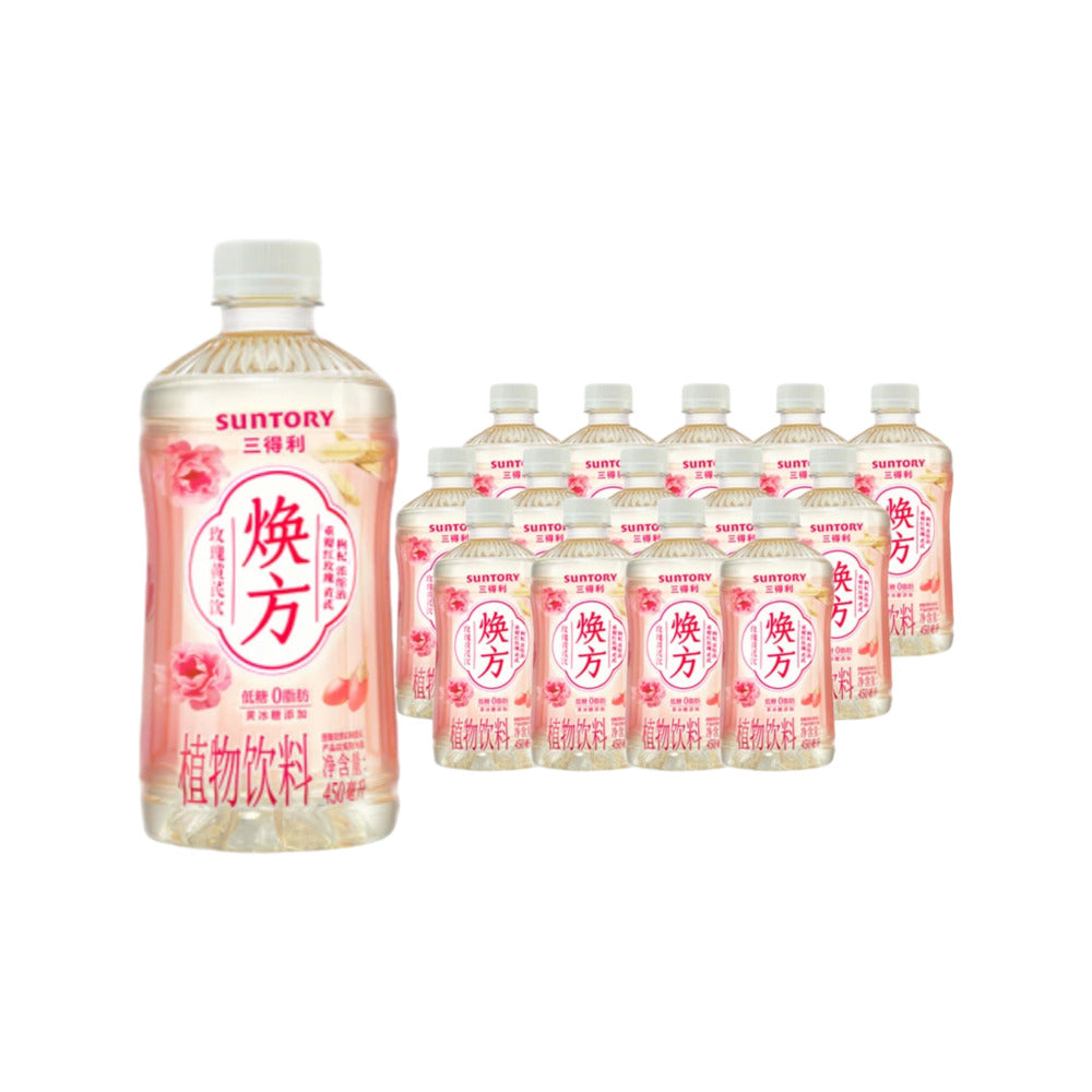 Suntory-Huanfang-Pink-Bottle-Rose-&-Astragalus-Beverage---450ml-x-15-Bottles-1