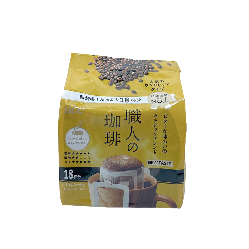 UCC-Craftsman-Classic-Blend-(Bitter)-Drip-Coffee-–-18-Single‑Serve-Pour‑Over-Bags,-126-g-1