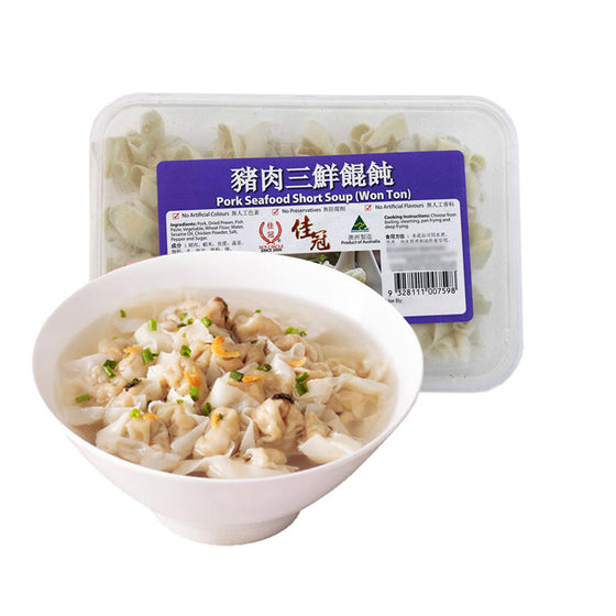 Hoành Thánh Nhân Thịt Heo & Hải Sản Jiaguan 225 g – hoành thánh đông lạnh