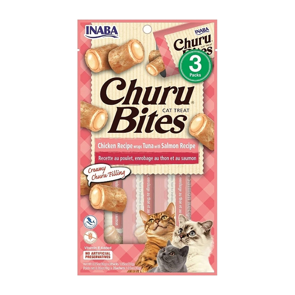 Inaba-Churu-Bites-Cat-Treats---Chicken,-Tuna,-and-Salmon-Flavor---30g-1