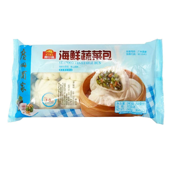 Likoufu Bánh Bao Hải Sản & Rau Củ 240 g (8 cái) – đông lạnh tiện lợi
