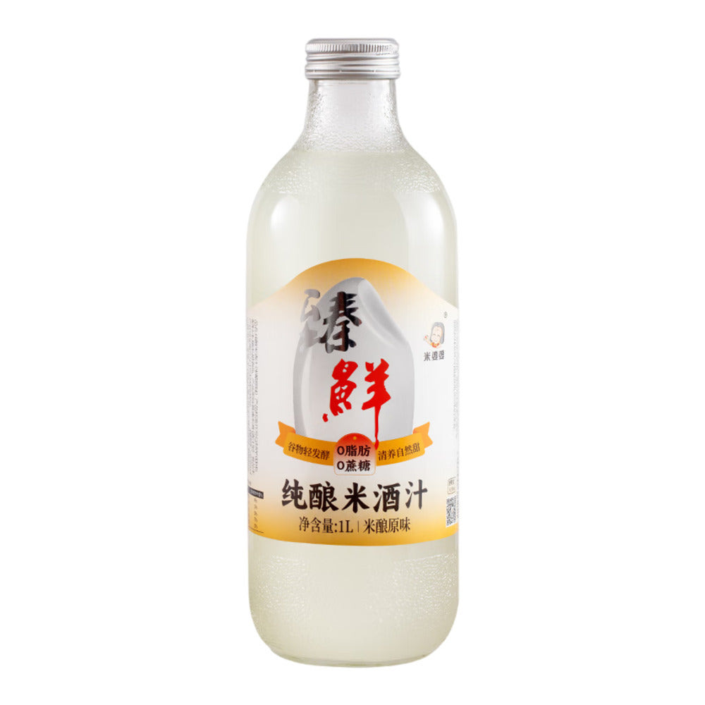 Mi-Popo-Pure-Brewed-Sweet-Fermented-Rice-Drink-(Original)-–-1L---Traditional-Jiu-Niang-Rice-Wine-Beverage-1