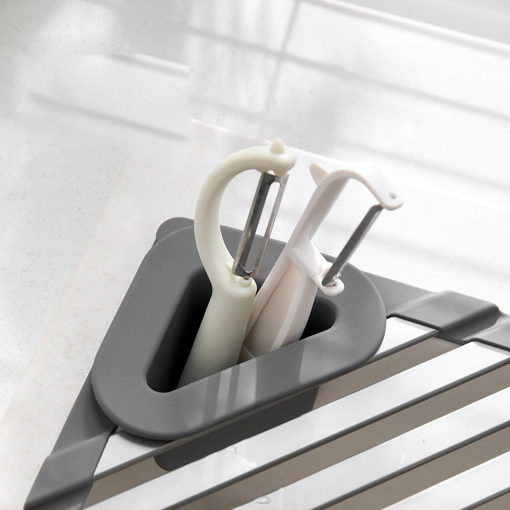 Giá Úp Chén Bát Tam Giác FaSoLa 40–60 cm – kệ thoát nước mở rộng