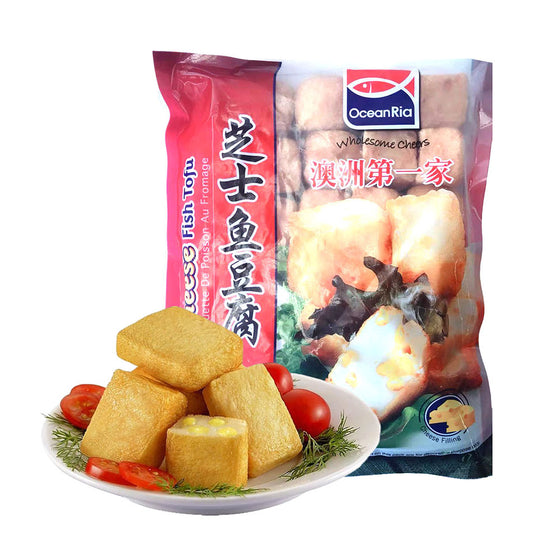 Đậu Hũ Cá Phô Mai OceanRia 450 g – snack chiên giòn, nhân phô mai béo