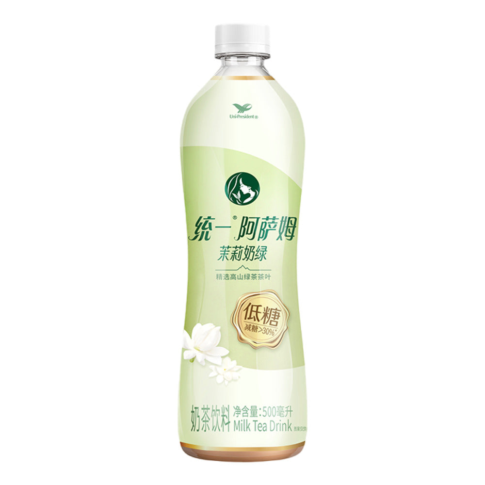 Uni-President-Assam-Jasmine-Green-Milk-Tea-(Low-Sugar)-500ml-1