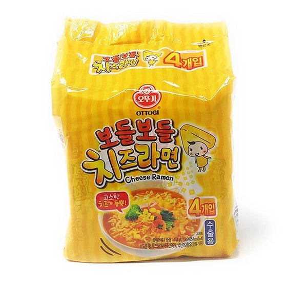 Mì Ottogi Cheese Ramen 111 g × 4 gói – mì phô mai Hàn Quốc ăn liền