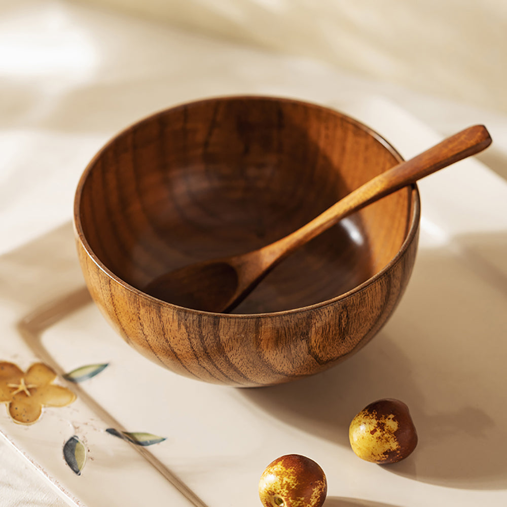 Modern SweetHome Japanese Wooden Rice Bowl - 4.5 Inch – Umall ...