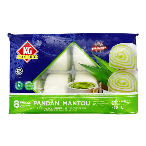 Bánh Mantou Lá Dứa Hakka 400 g (8 chiếc) – bánh hấp mềm mịn, thơm lá dứa