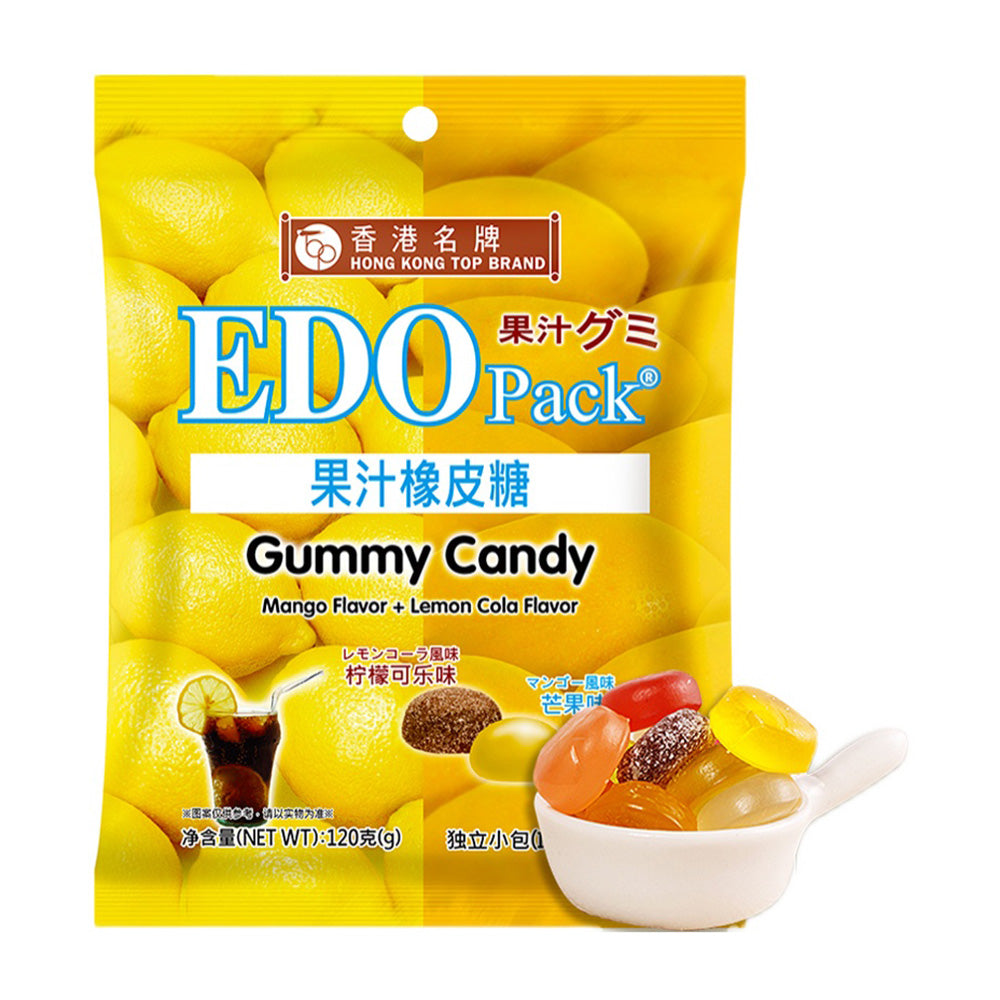 Edo Pack EDO Fruit Juice Gummy Candy - Lemon Cola/Mango Mixed Flavours 120g ...