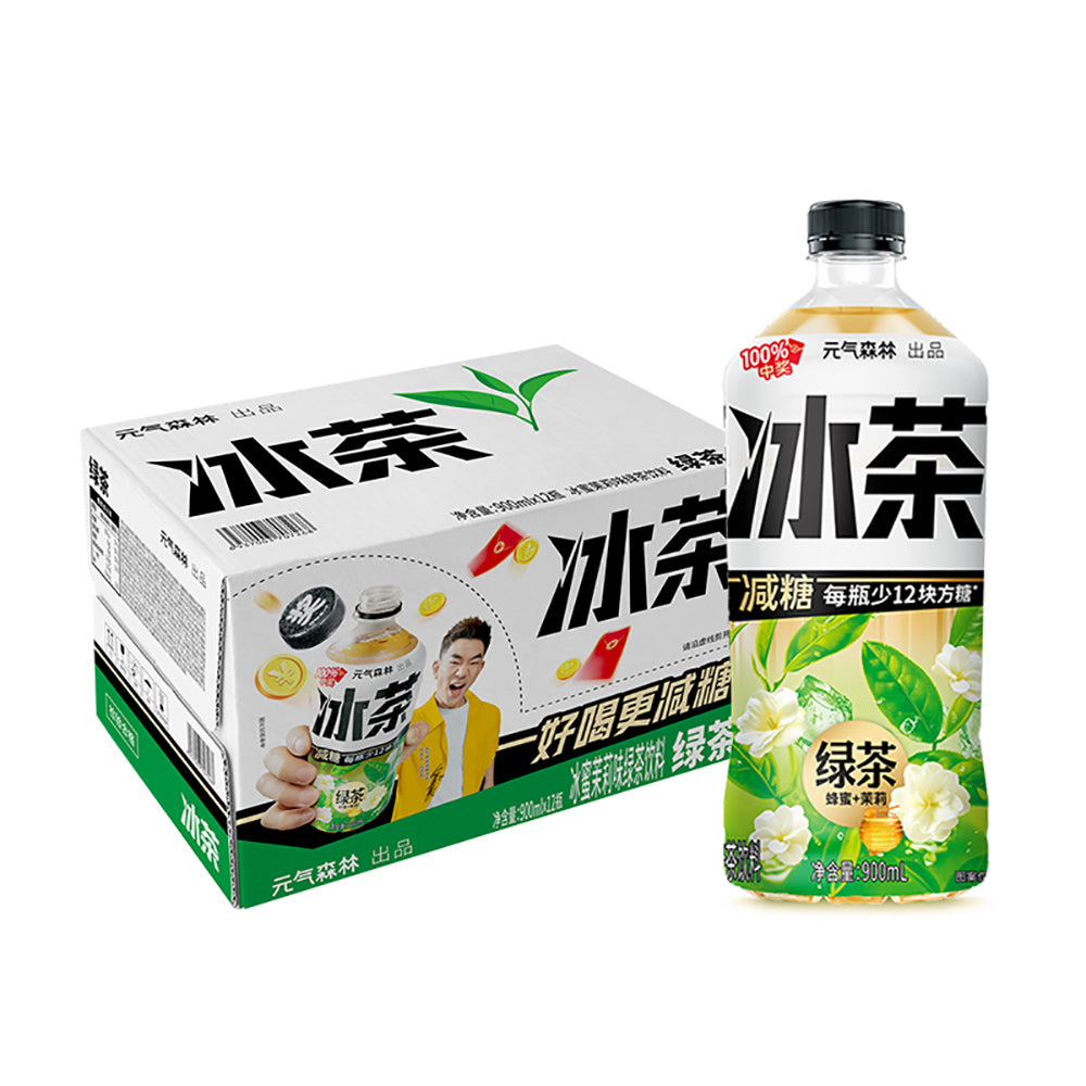 Genki-Forest-Ice-Tea-Honey-Jasmine-Green-Tea---900ml-x-12-Bottles-1