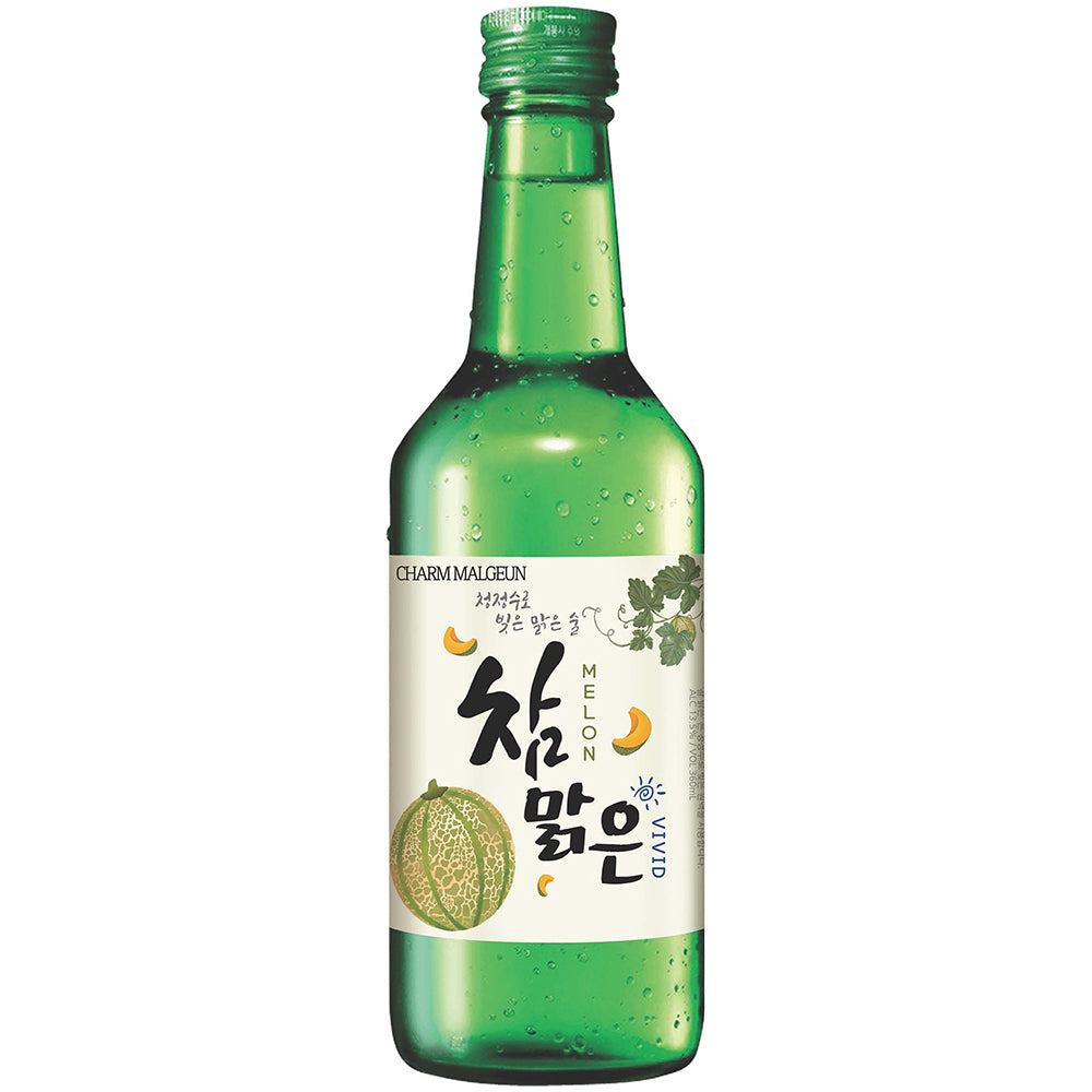 Charm Malgeun Vivid Korean Soju Melon Flavor 13.5 360ml Umall