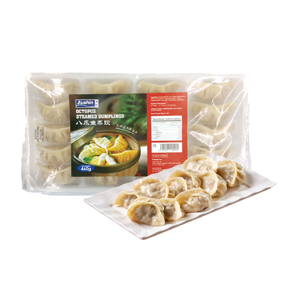 Sủi cảo hấp bạch tuộc Aushin 460 g – nhân giòn ngọt, tiện chế biến