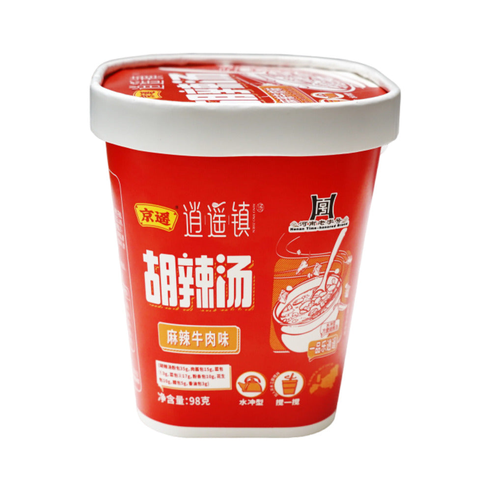 Jingyao-Instant-Hu-La-Tang-–-Mala-Beef-Flavor-98g---Henan-Peppery-Hot-Soup-Cup-1