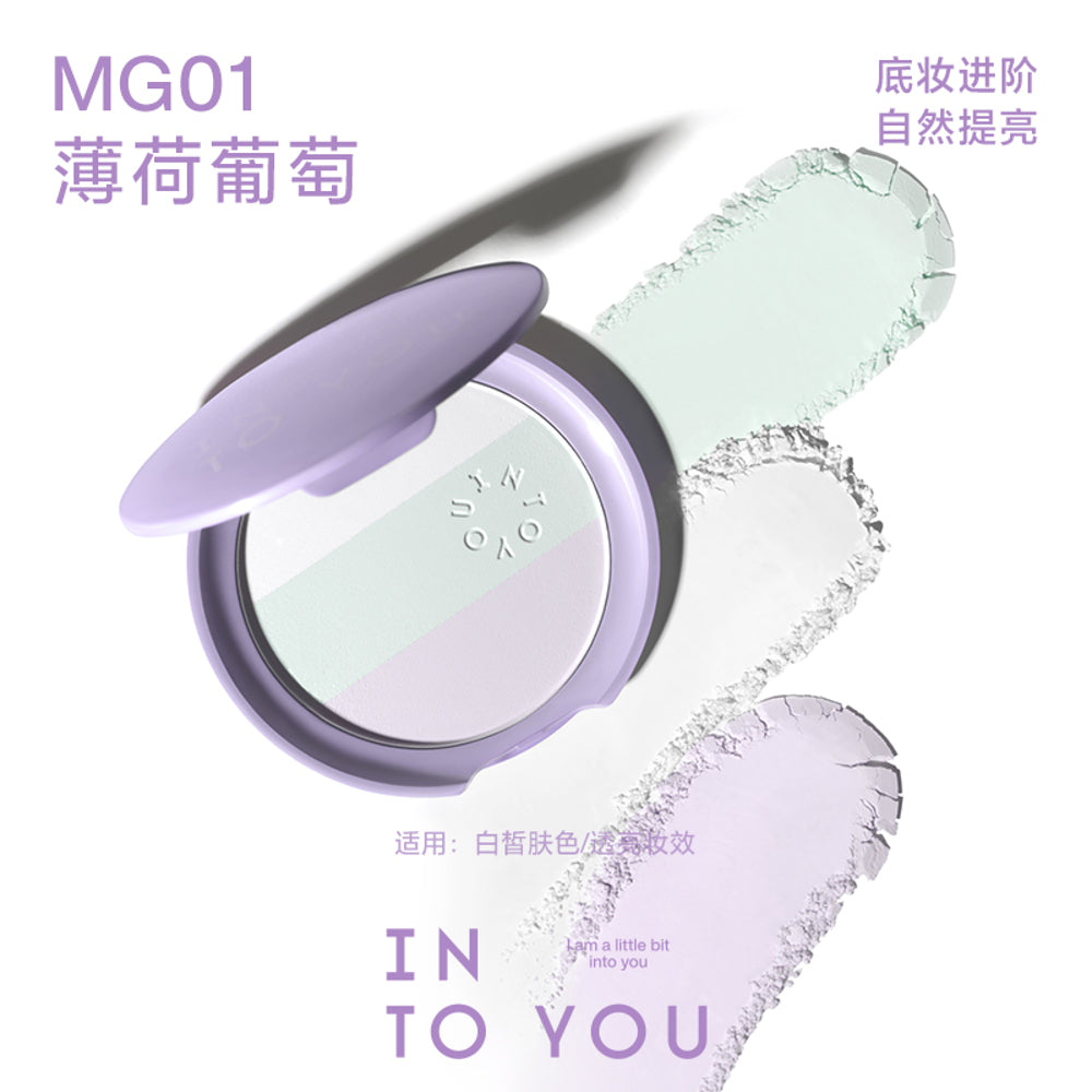 INTO YOU Tri-Color Setting Powder Compact MG01 “Mint Grape” 7g – Color ...