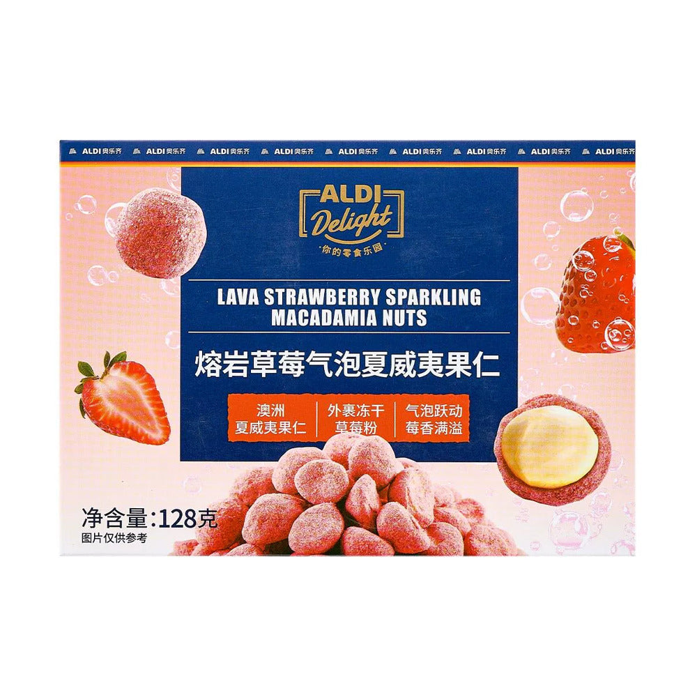 ALDI-Delight-Lava-Strawberry-Sparkling-Macadamia-Nuts-128g-–-Limited-Import-1