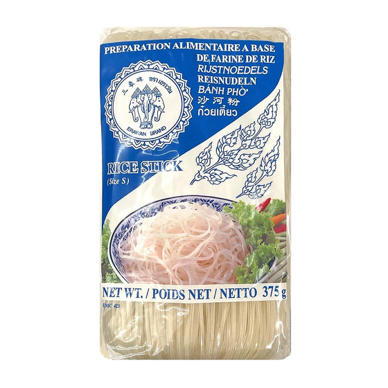 Bánh Phở Khô Erawan (Three Elephants) 375 g – phở gạo khô size S