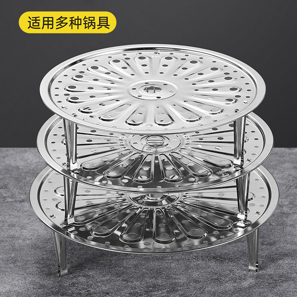 Cooker-King-304-Stainless-Steel-Steaming-Rack-30-cm-–-Steam-Plate-Insert-for-Pots-&-Woks-(Diameter-29.8-cm)---Multi-Pot-Steamer-Tray-1