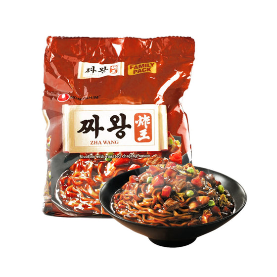 Mì Nongshim Zha Wang Jjajangmyeon 134 g × 4 gói – mì sốt tương đen Hàn Quốc