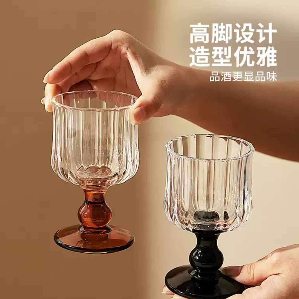 Modern-Housewife-Pleated-Vintage-Wine-Glass---Coffee-Color,-170ml-1