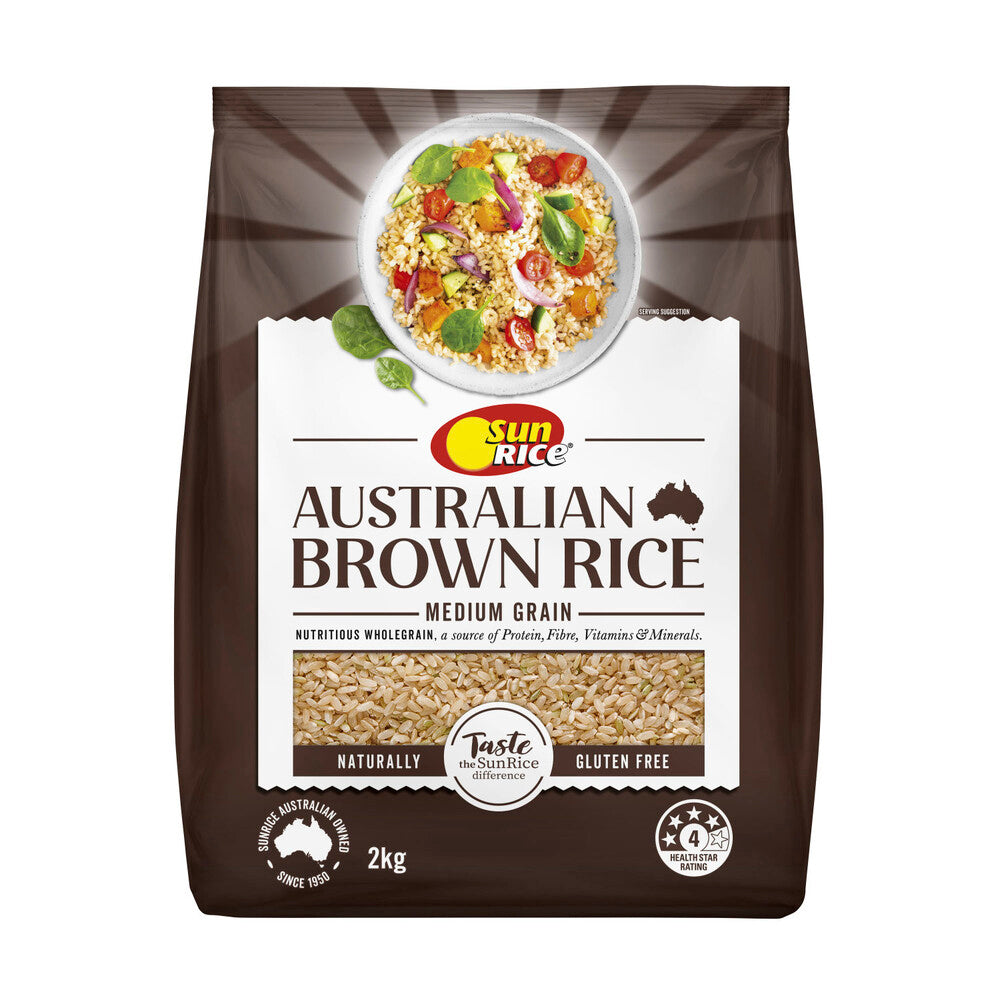 Sunrice Australian Brown Rice Medium Grain - 2kg – Umall - Australia's ...