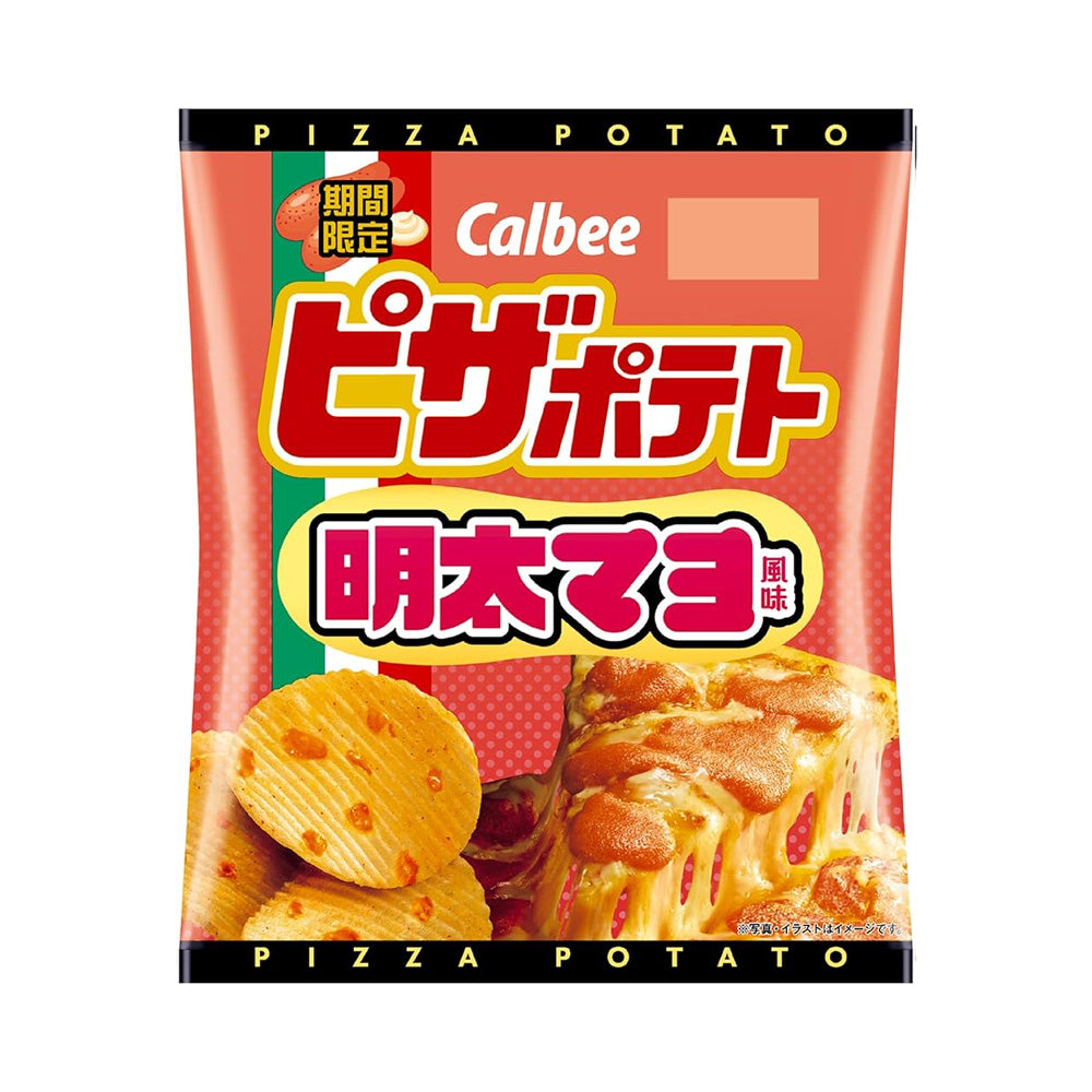 Calbee-Pizza-Potato-Chips-–-Mentaiko-Mayo-Flavor-57g---Japanese-Spicy-Cod-Roe-&-Mayonnaise-Pizza-Crisps-1
