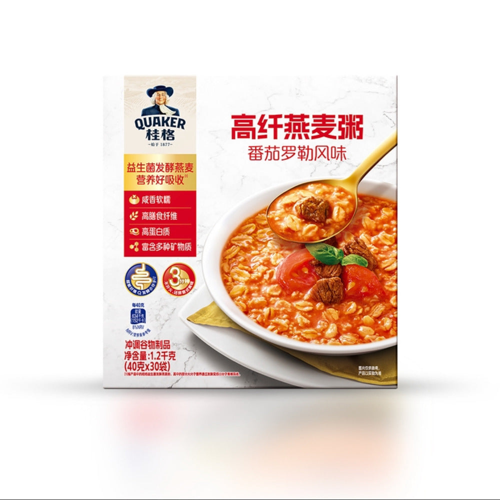 Quaker-High-Fibre-Oatmeal-Porridge-–-Tomato-&-Basil-Flavour-1200g-(30-Sachets)---Savoury-Instant-Oats-1