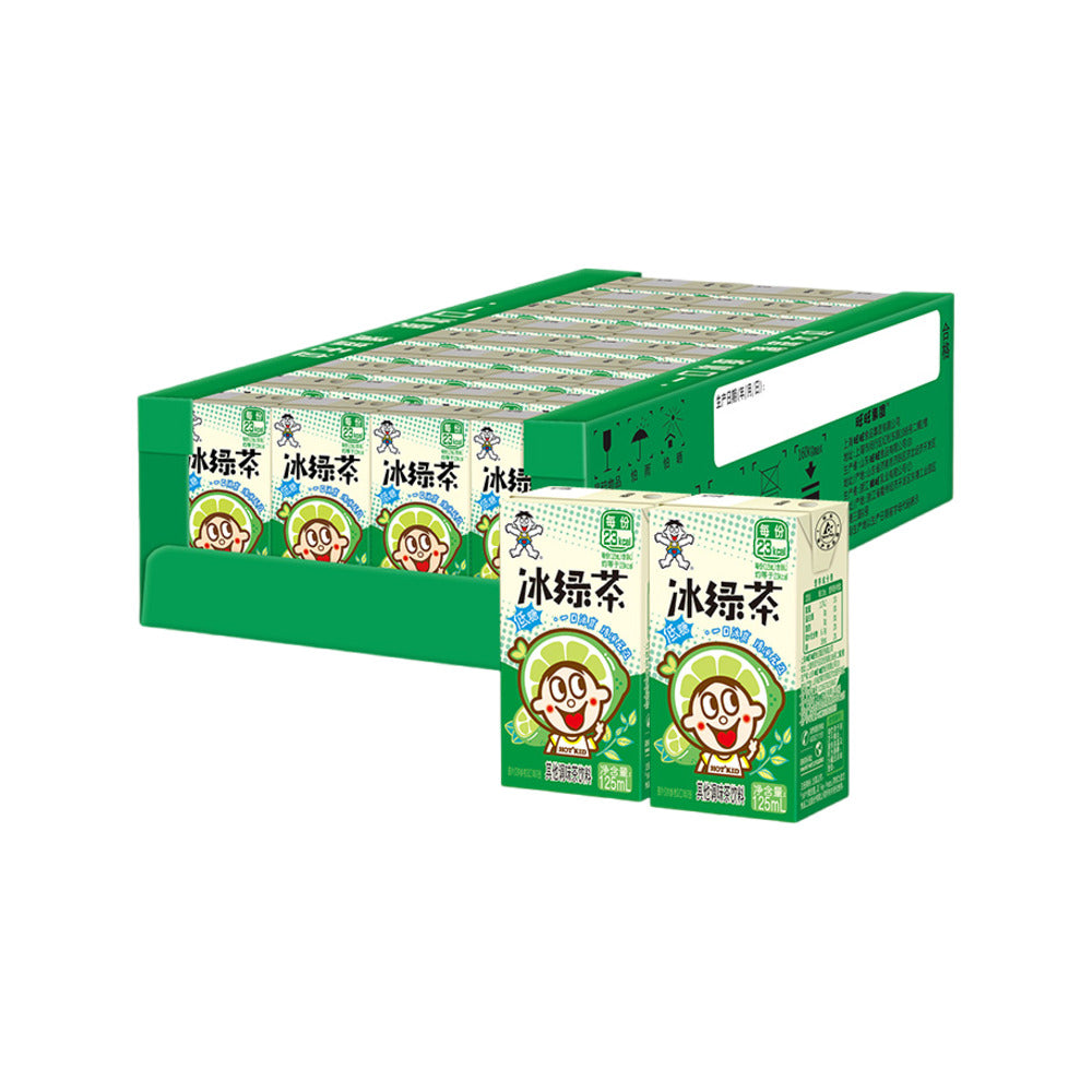 Want-Want-Iced-Green-Tea-Drink-(Low-Sugar)-125ml*4*9-Carton-1